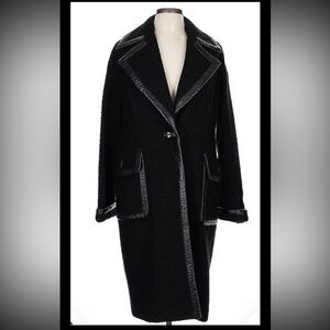 NWT Rachel Zoe Maxwell Knit Black Wool Ammon Toggle Jacket Cape Coat Size L New